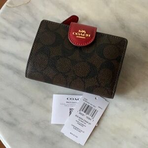 Coach Brown and Red Women's Wallet